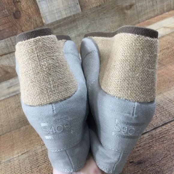 Bobs‎ Skechers Gray Wedge Ankle Booties Lace Up - Picture 10 of 11